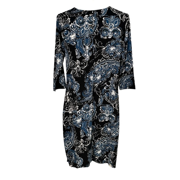 🌻 Cleo Petites Faux Floral Paisley Pattern Dress #323 - Picture 7 of 15